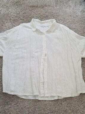 Calvin Klein Cream Light-weight Button Down